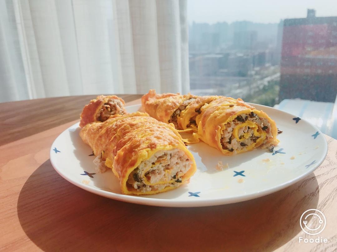 蒸豆皮肉卷