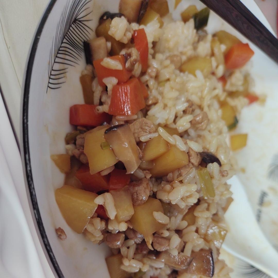 ㊙️香菇土豆肉沫拌饭❗️比外卖还好吃