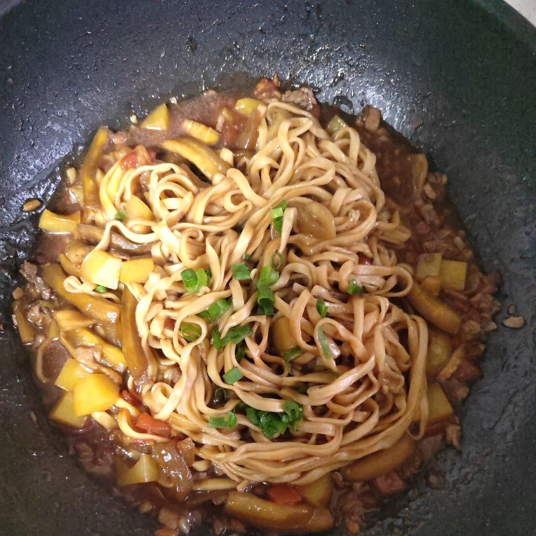 🍅西红柿肉末🍆茄子焖面🍜含泪吃了两大碗