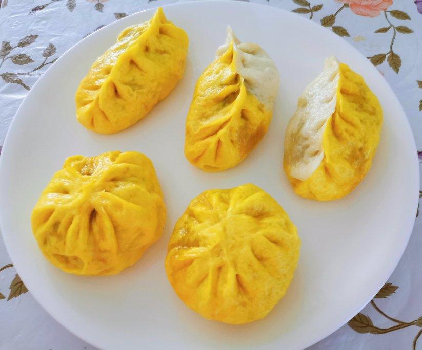 南瓜双色包子