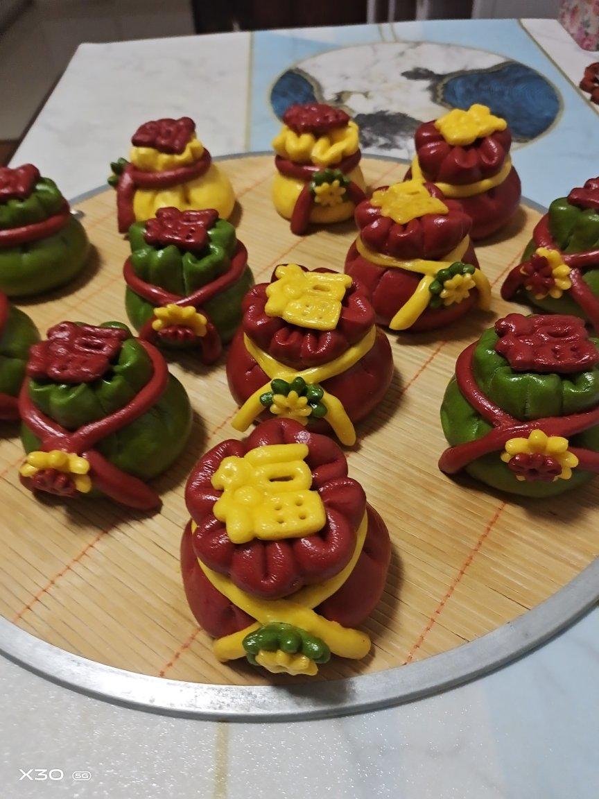 新年福袋馒头，寓意福气满满日子蒸蒸日上