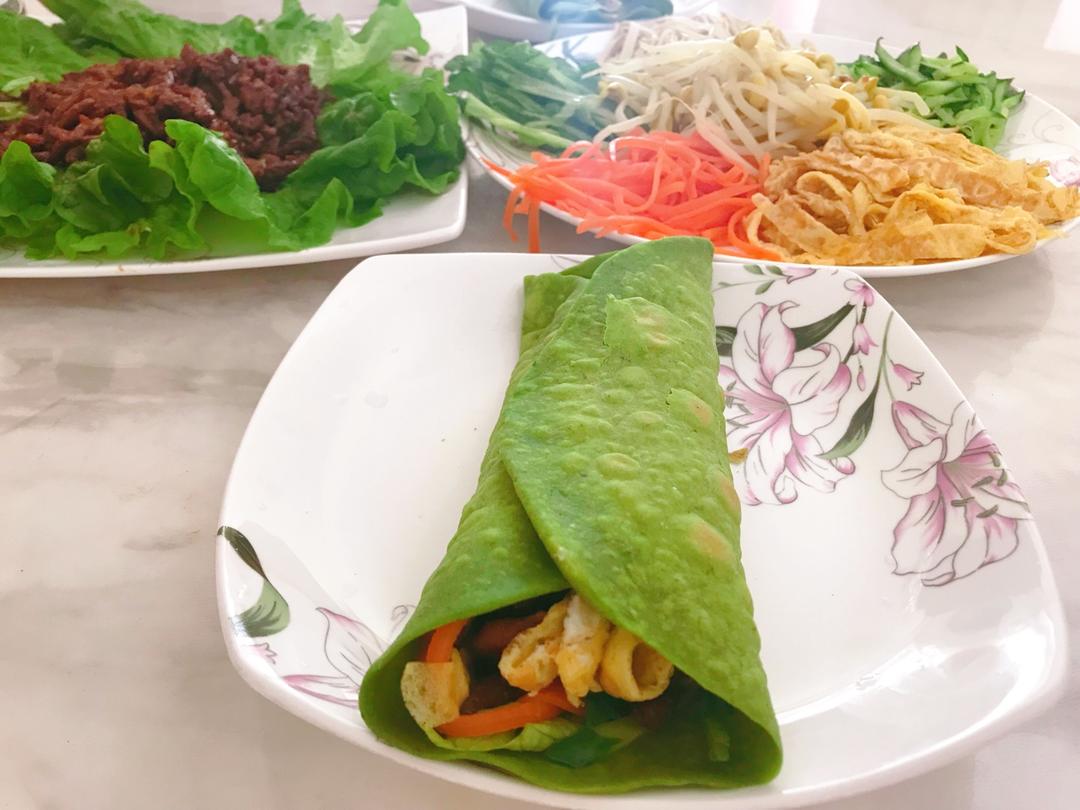 菠菜汁春饼