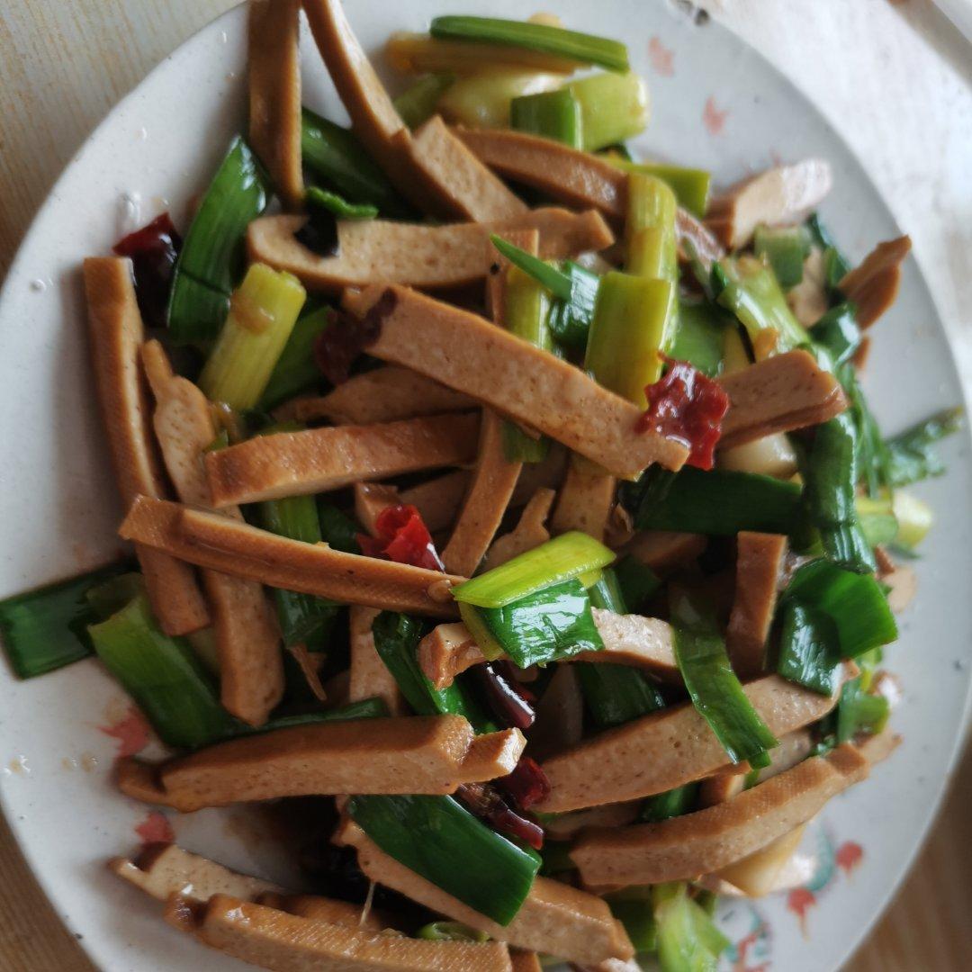 青蒜炒豆干