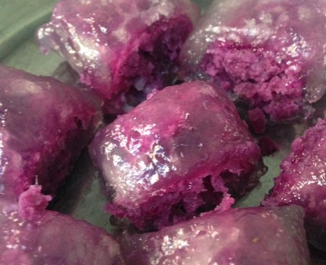 水晶紫薯糕新人版的做法