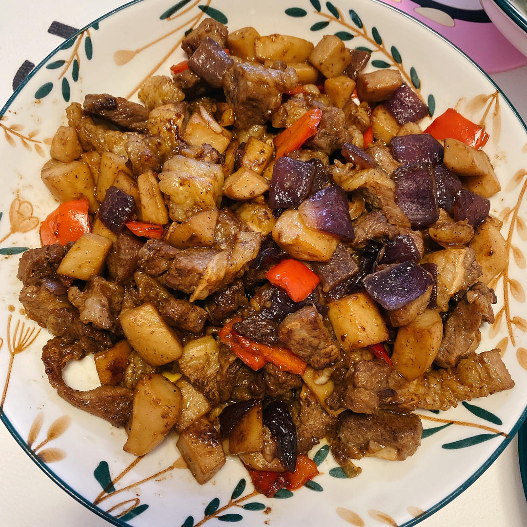 牛肉嫩度💯的黑椒杏鲍菇炒牛肉粒