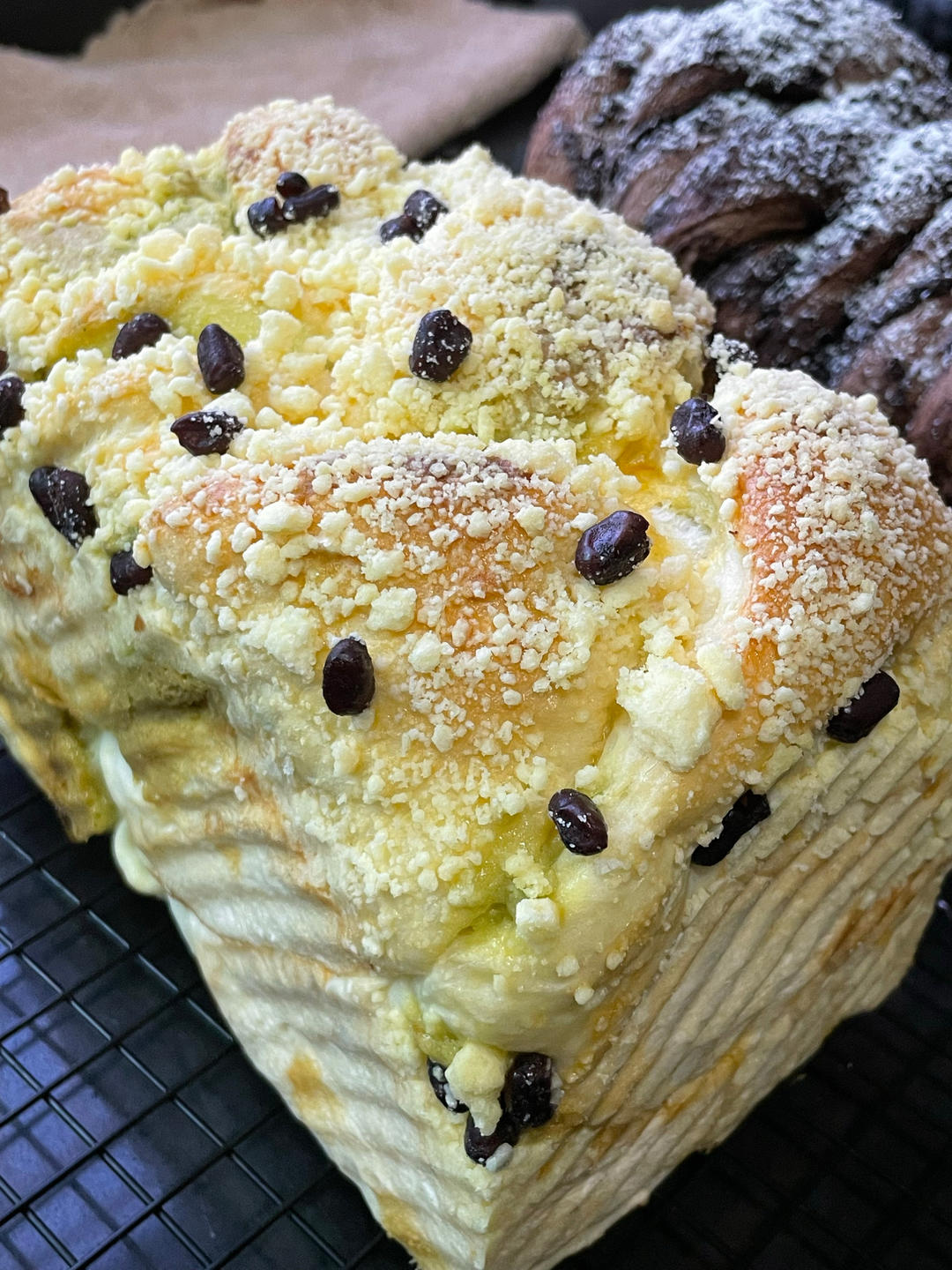 抹茶奶酥红豆吐司