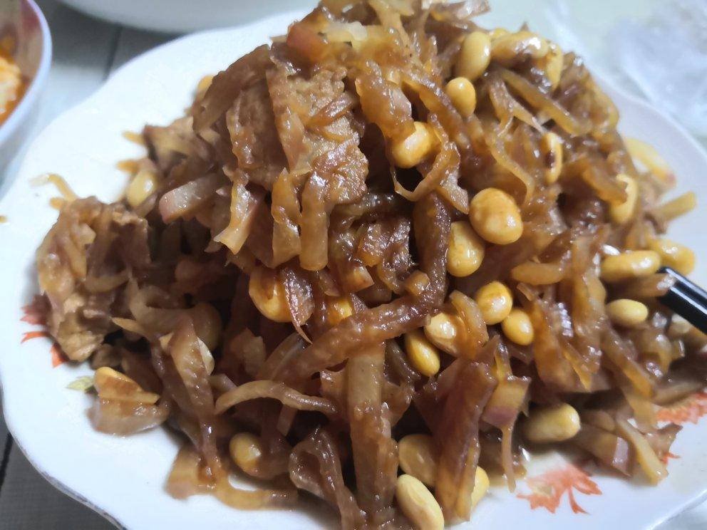 旱萝卜黄豆肉片
