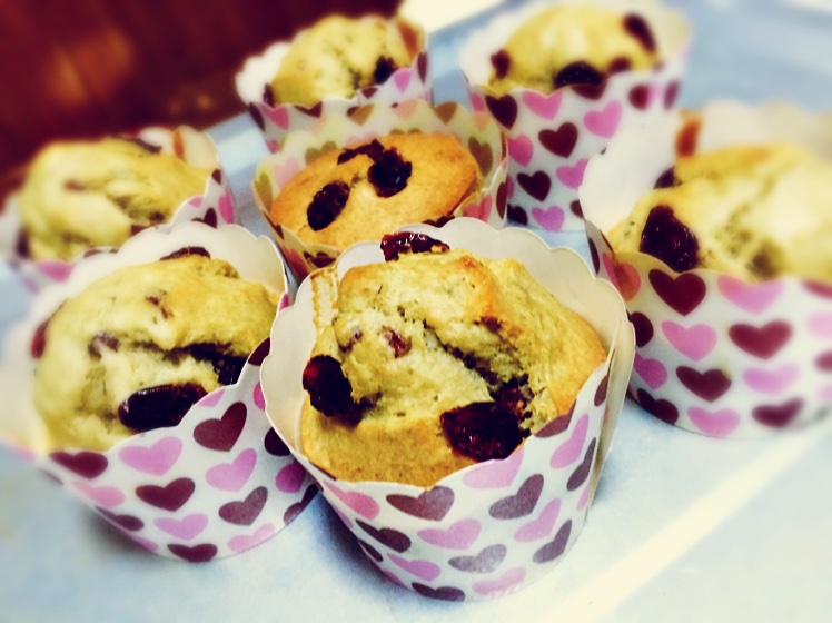 少女心的香蕉蔓越莓玛芬