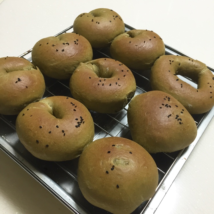 抹茶红豆软面包