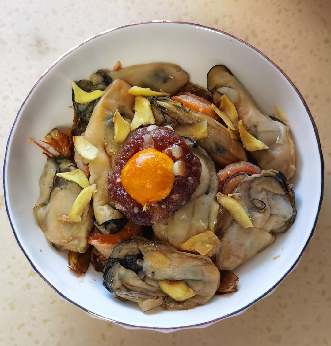 虾干金蚝蒸腊味