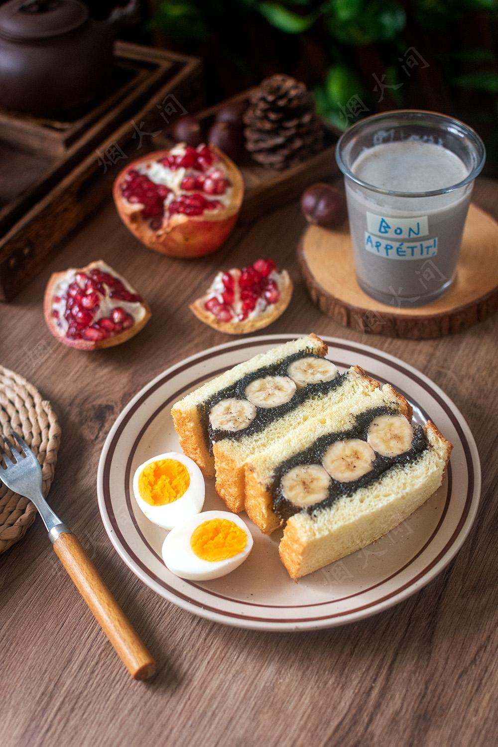 『养生系』黑芝麻奶酥土司