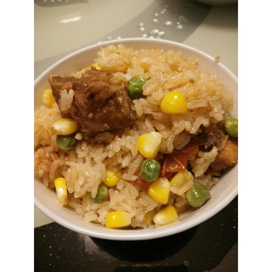 喷香排骨焖饭（爆好吃）