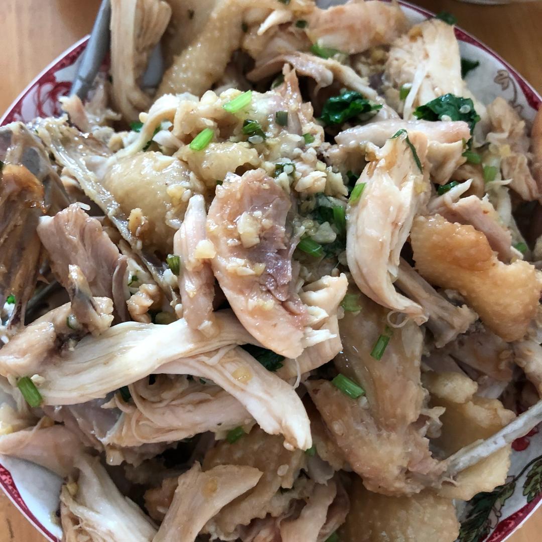 电饭锅简易版：盐焗手撕鸡