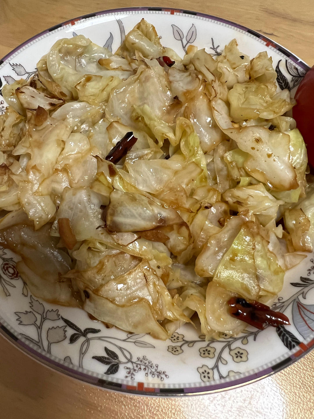 手撕圆白菜-新手下厨 Dry Chilli Cabbage