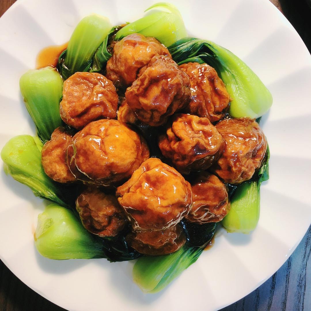 红烧油面筋塞肉