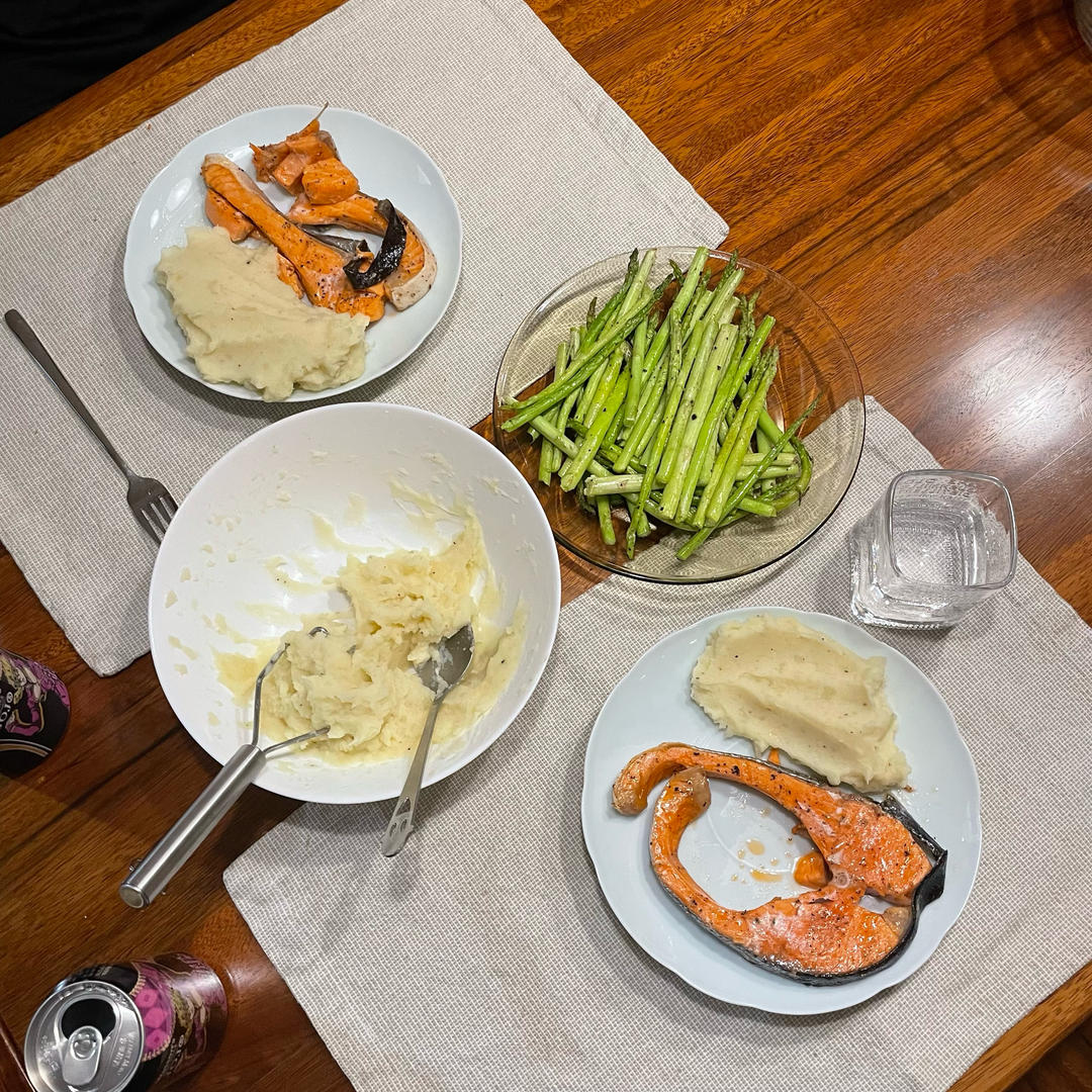 空气炸锅无油煎三文鱼(减脂 懒人必备)