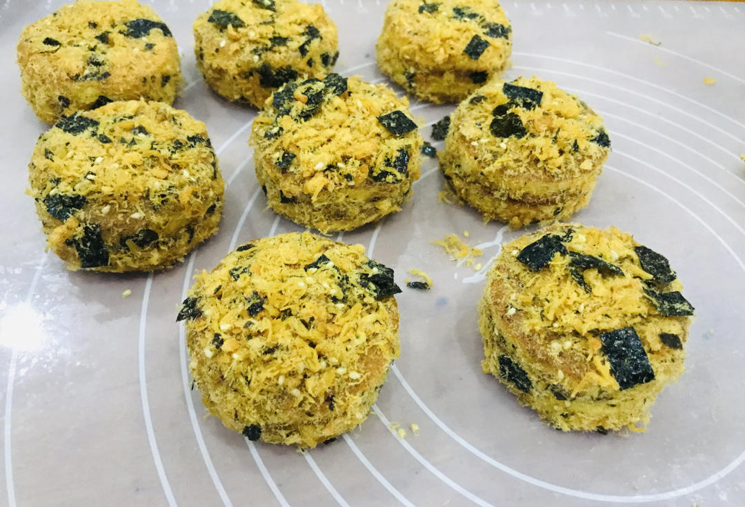 【海苔肉松小贝】酥松香甜，不浪费边角料