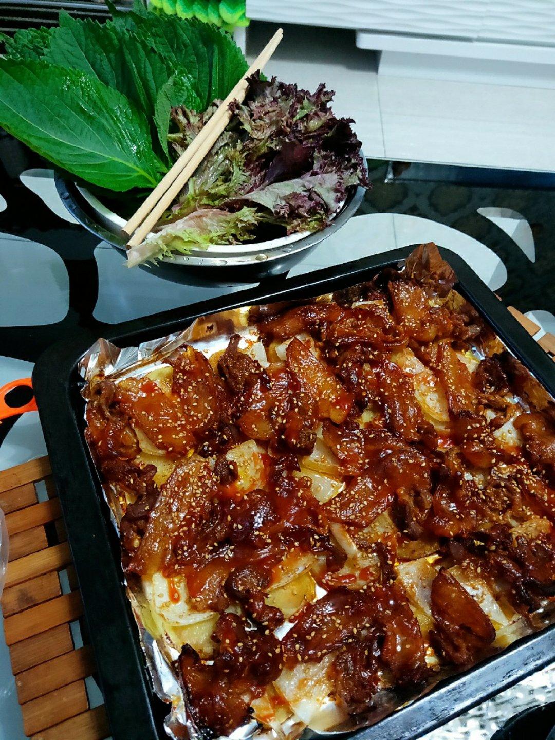 烤箱版土豆烤五花肉