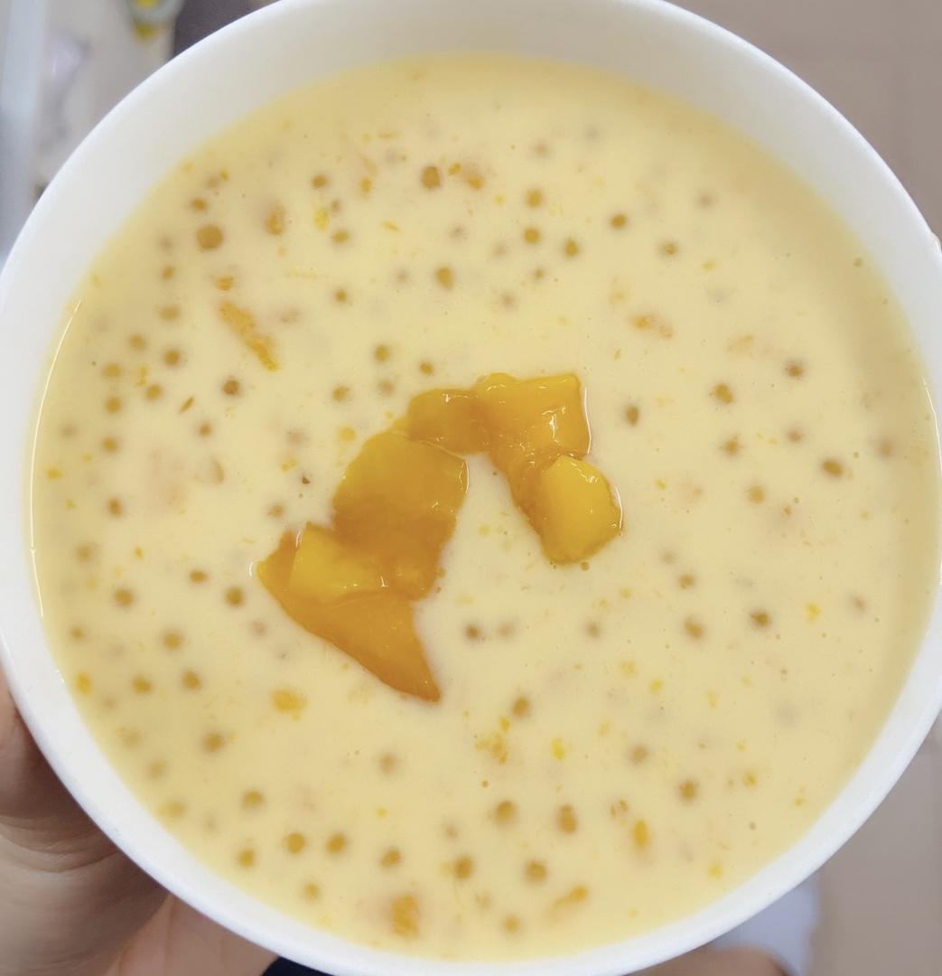 港式甜品——杨枝甘露(芒果西米露)附芒果花切法