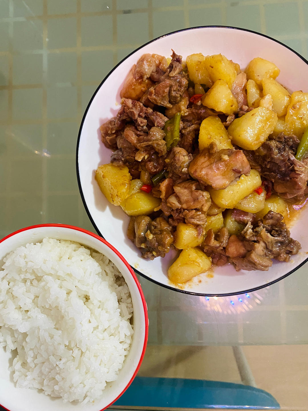 土豆焖鸡腿