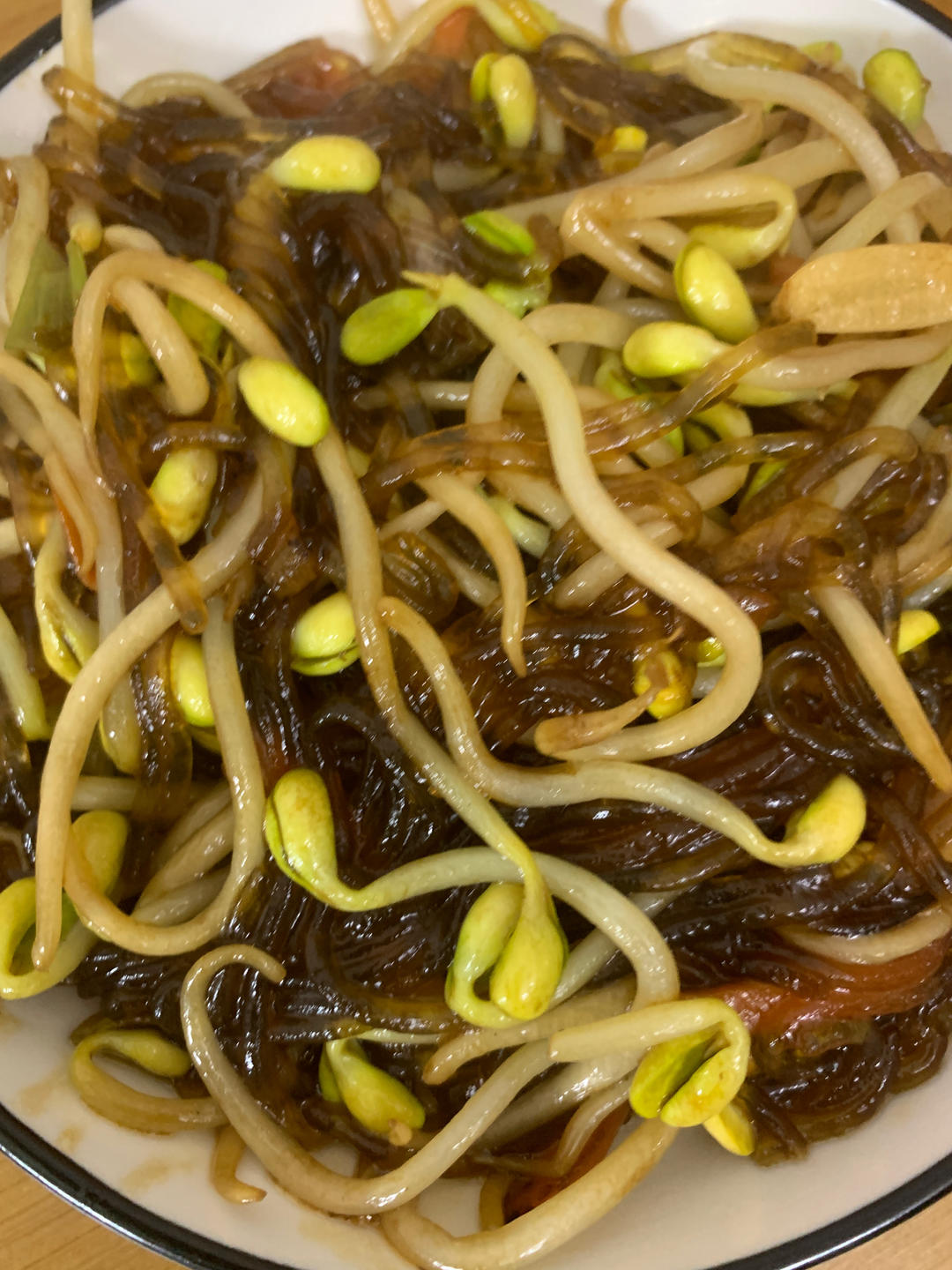 豆芽炒粉丝