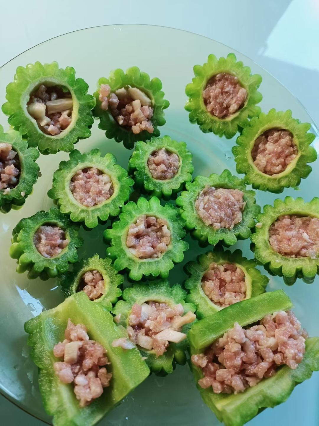 苦瓜蒸肉末～