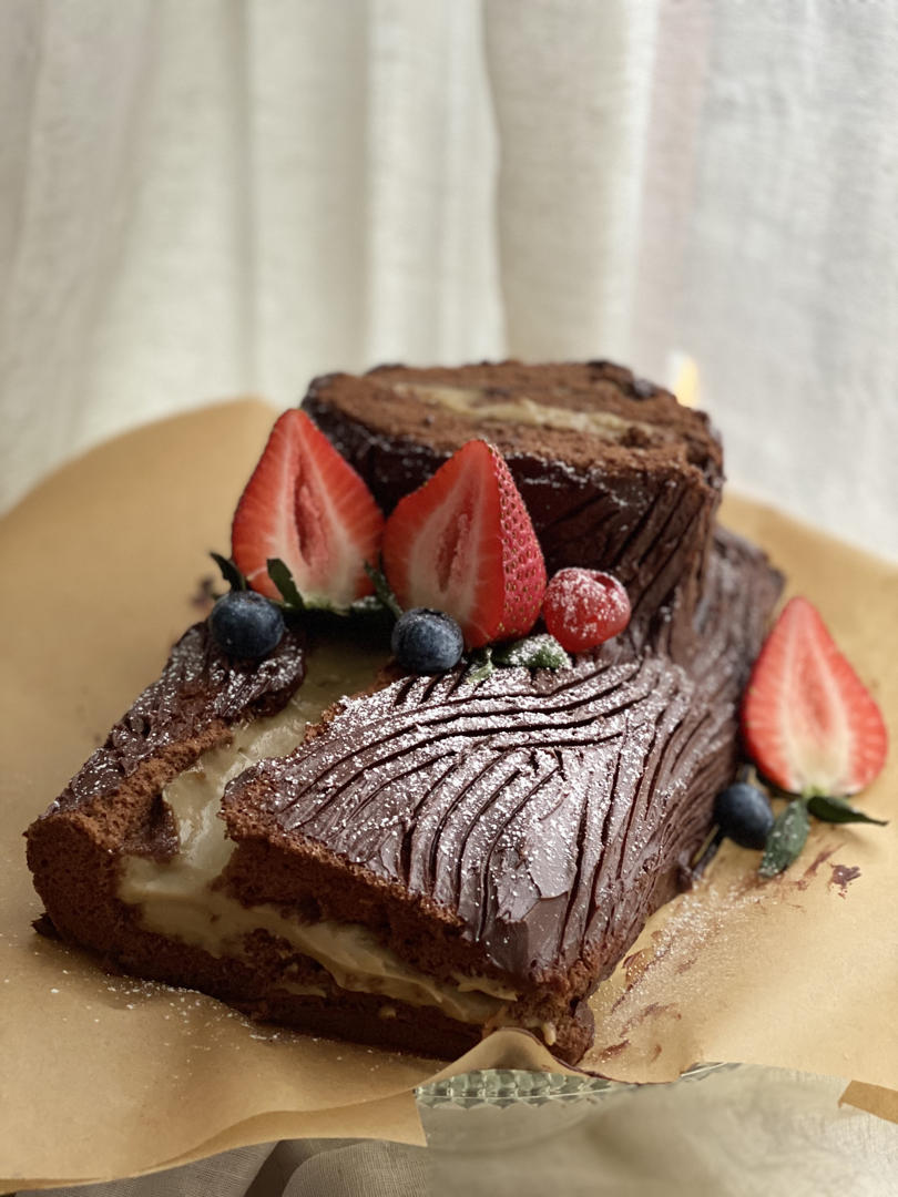 可可蛋糕卷(不消泡超浓郁巧克力口感)