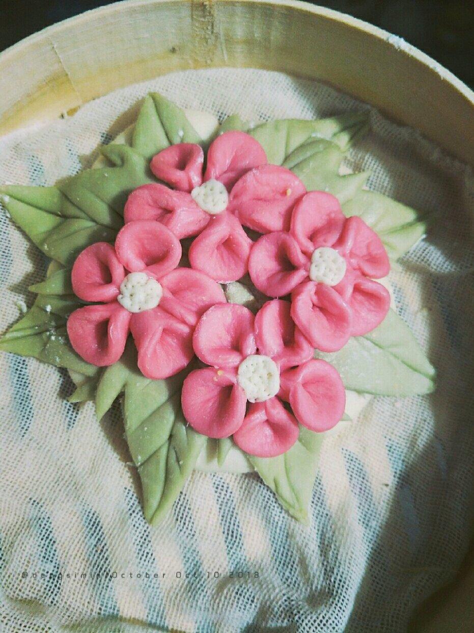 简单花样馒头（五）——海棠花