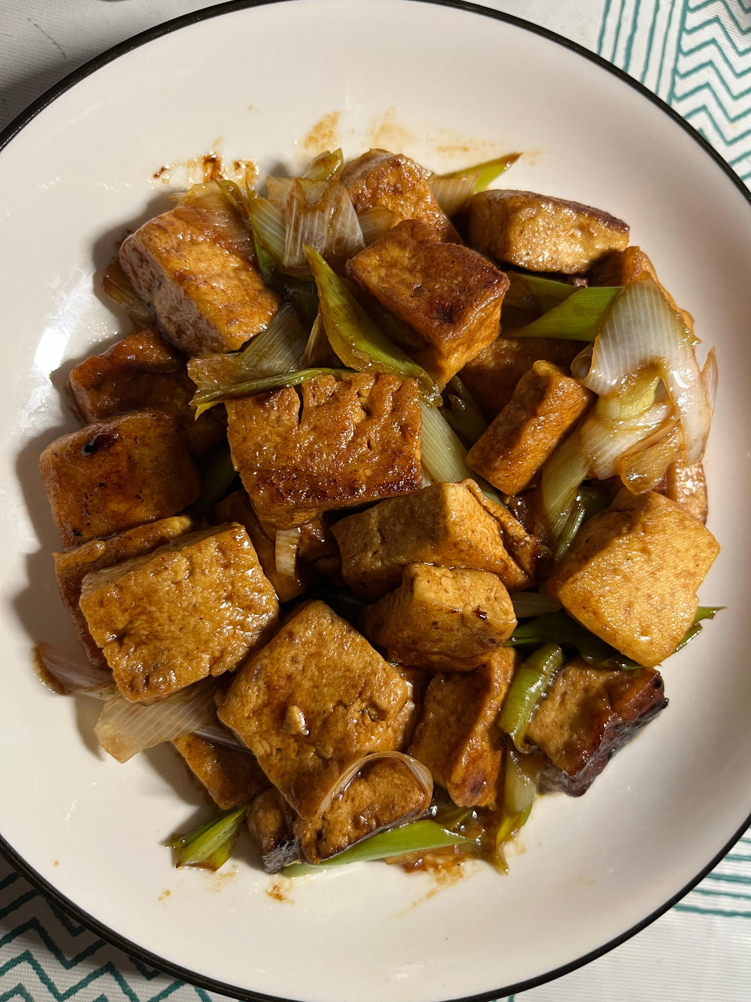 葱烧豆腐