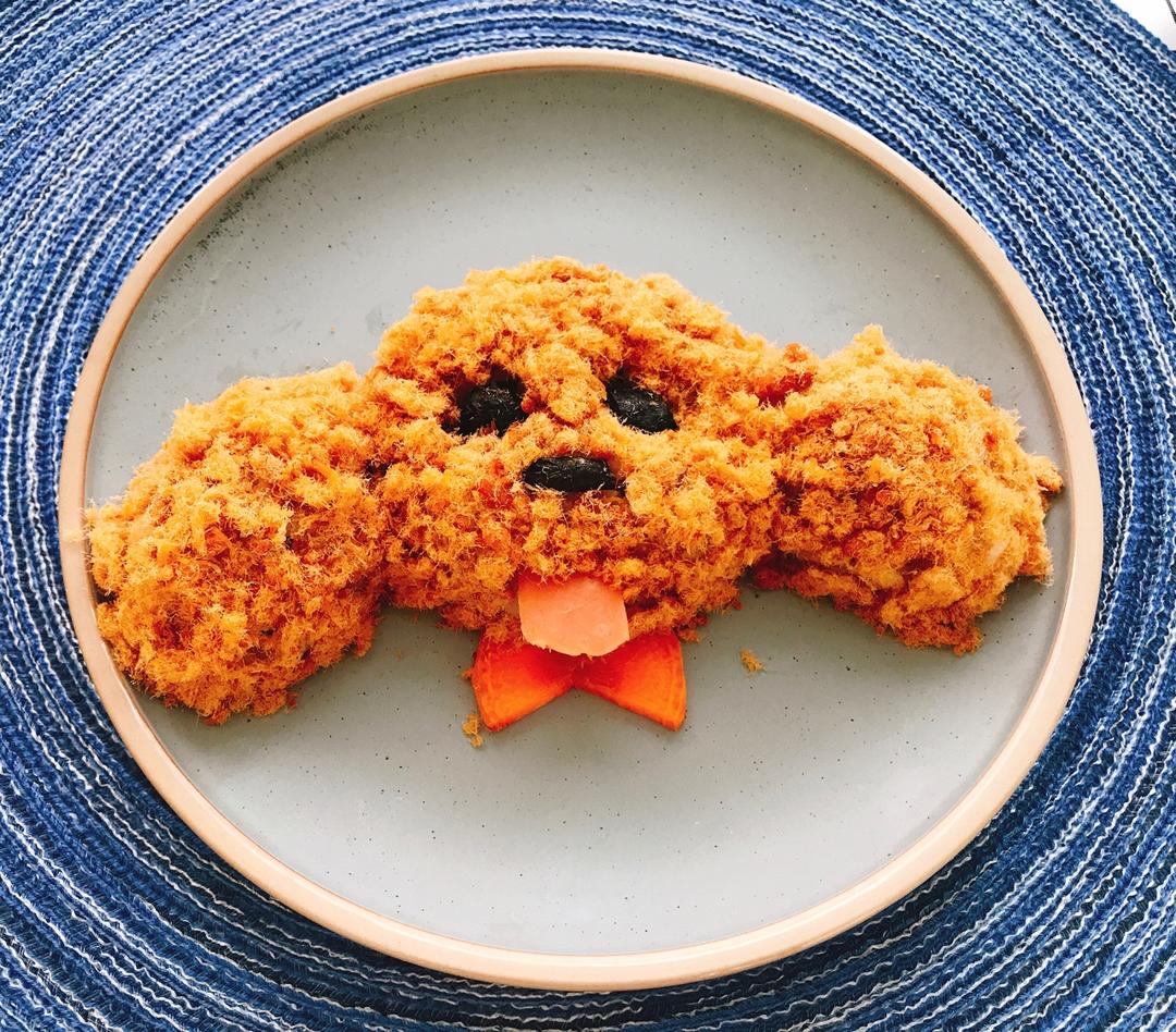 哄娃人气早餐【咸蛋黄肉松饭团】泰迪版-每天都是六一节