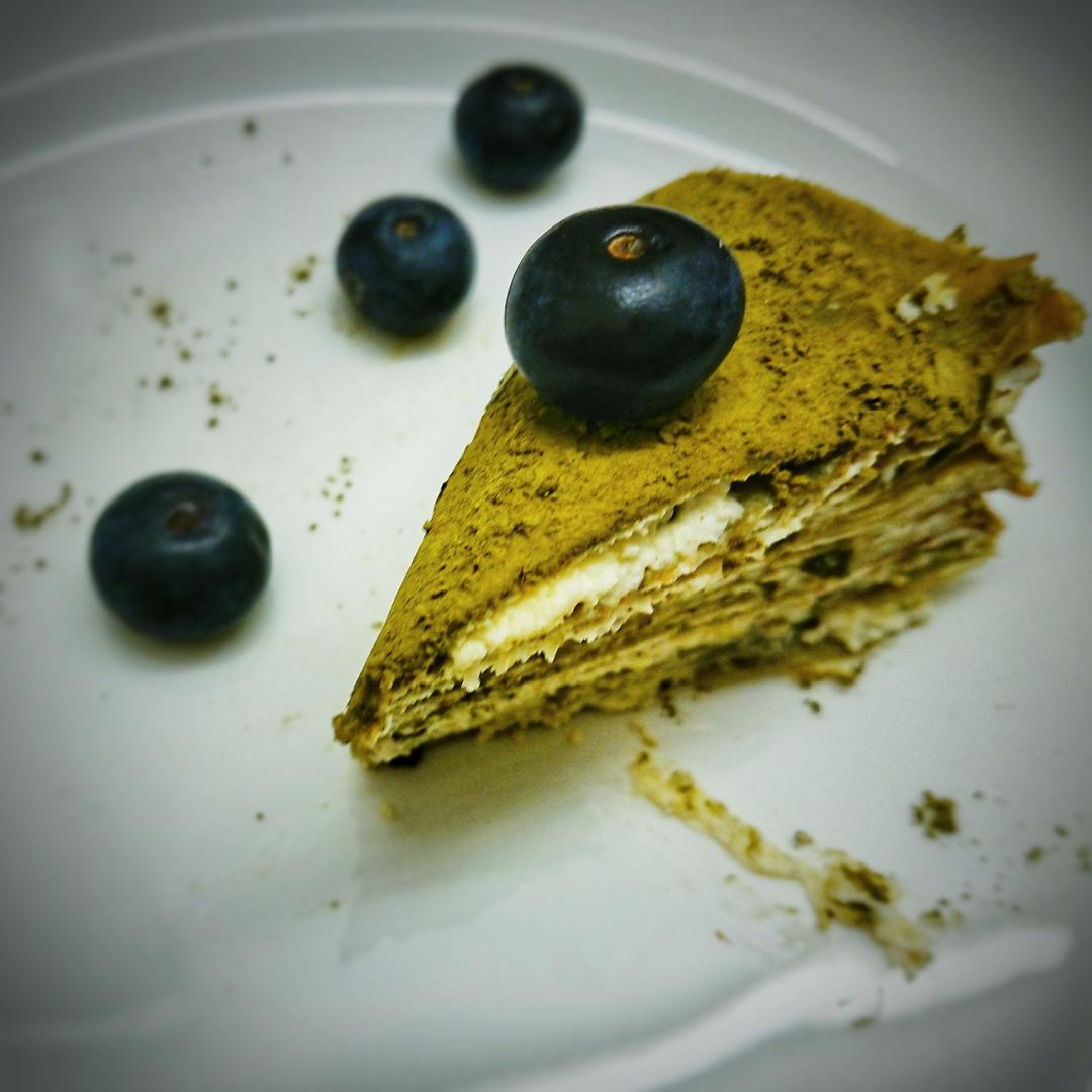 美味的煎蛋糕—抹茶千层蛋糕
