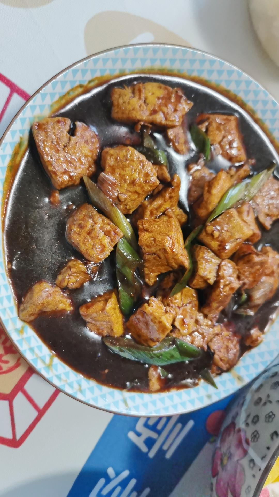 葱烧豆腐