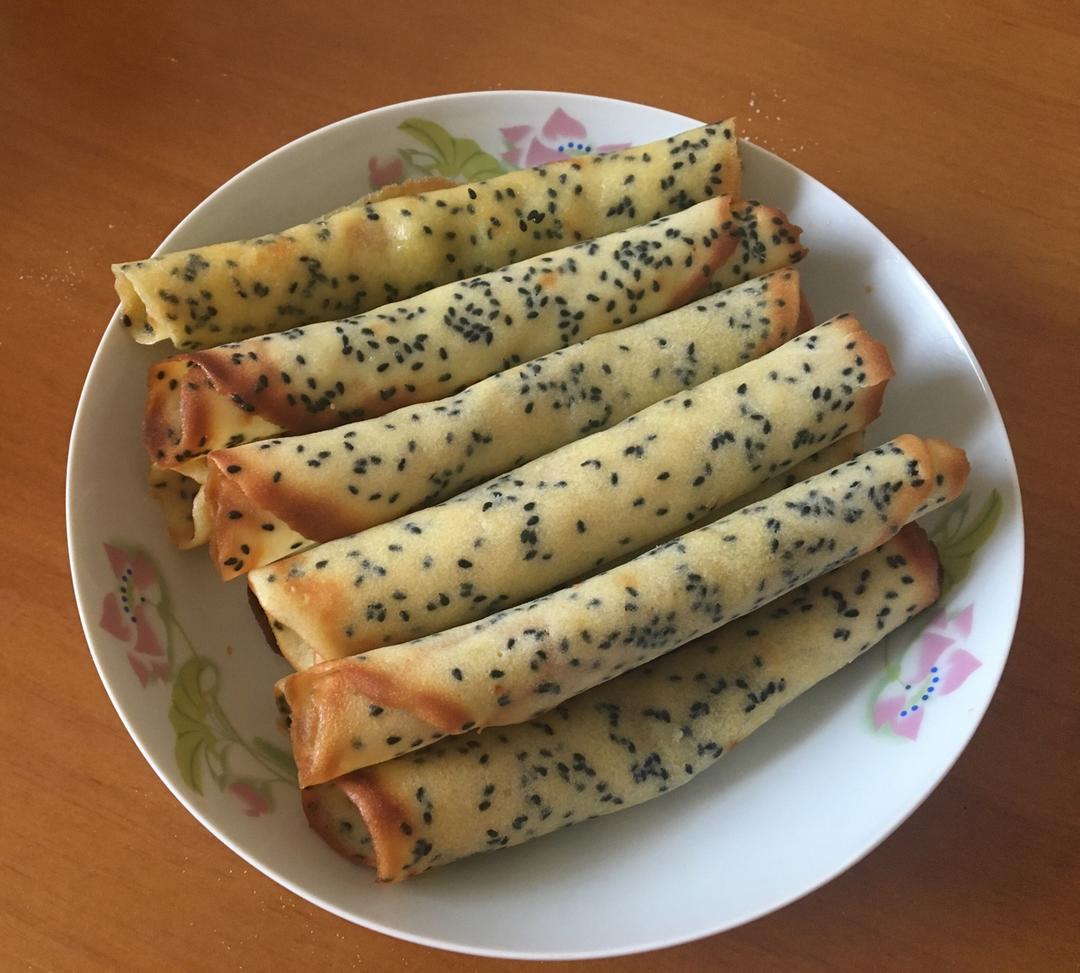 堂妈教你做脆脆的黑芝麻蛋卷