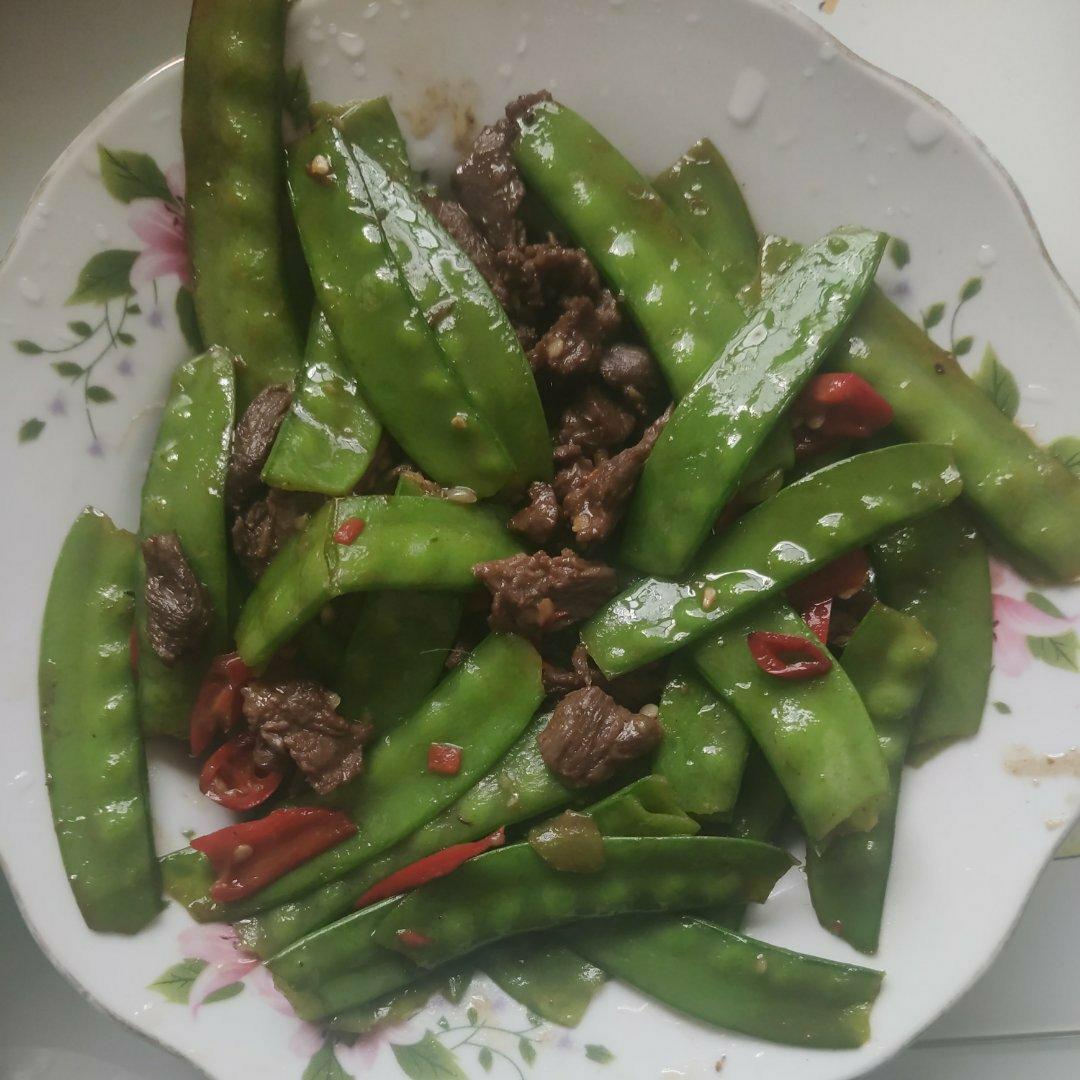 荷兰豆炒牛肉