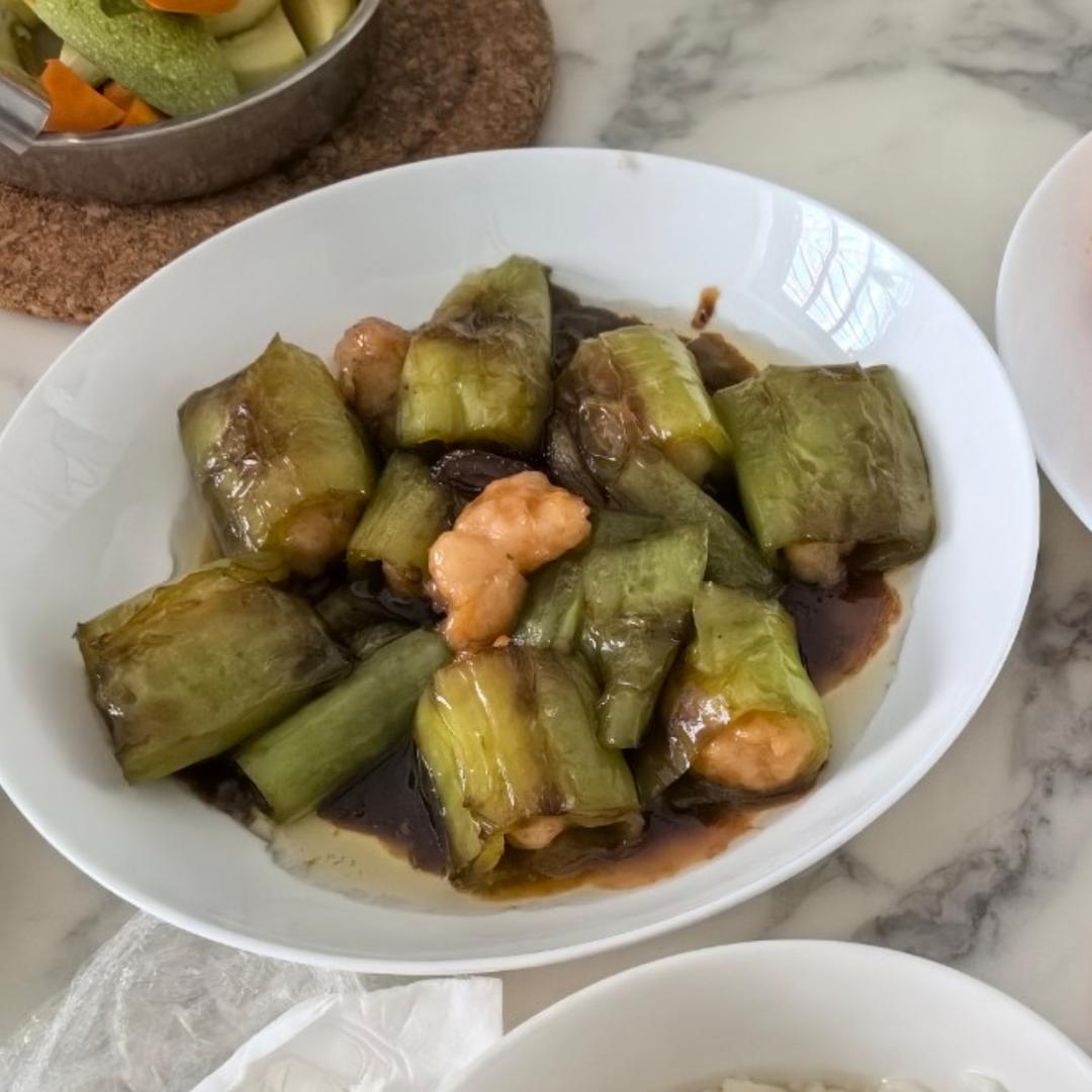 超下饭的青椒酿虾滑