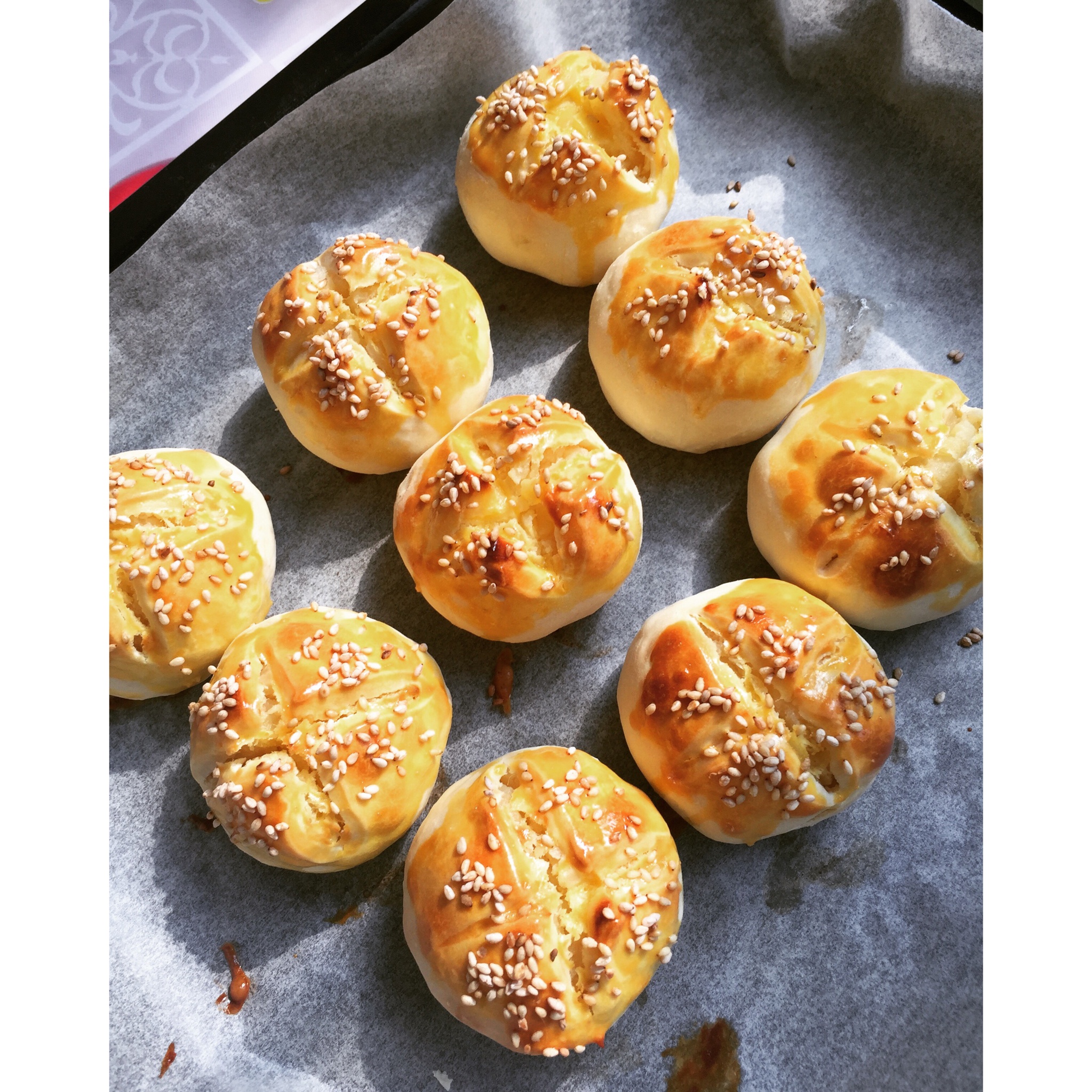 榴莲芝士冰皮月饼