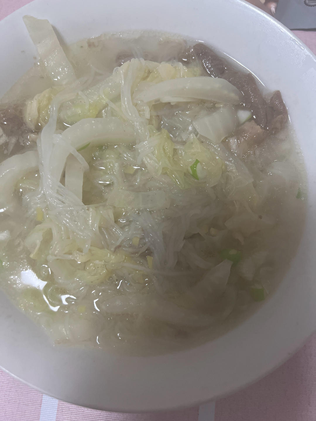 白菜粉丝羊肉汤