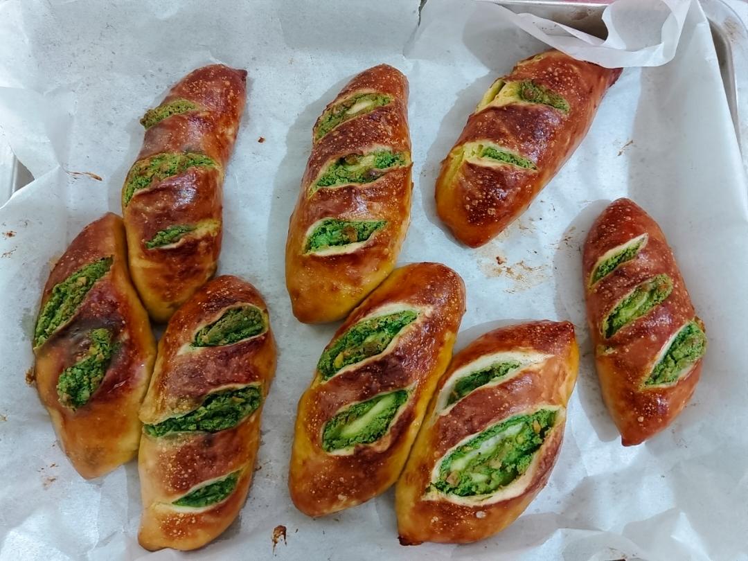 原味（抹茶）2款奶酥馅德式碱水面包｜一次搞定两种口味｜高颜值｜快手｜免手套膜｜免发酵