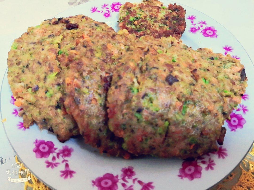 【减脂鸡胸肉新吃法】低卡鸡胸肉虾米蔬菜饼