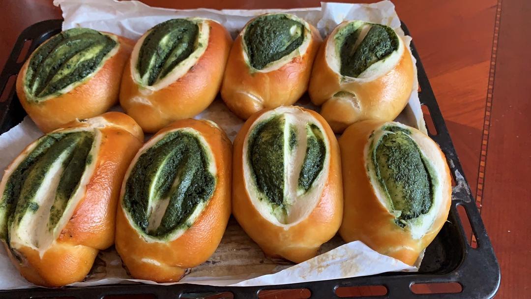 抹茶碱水面包的做法步骤图 怎么做好吃 修修姚 下厨房