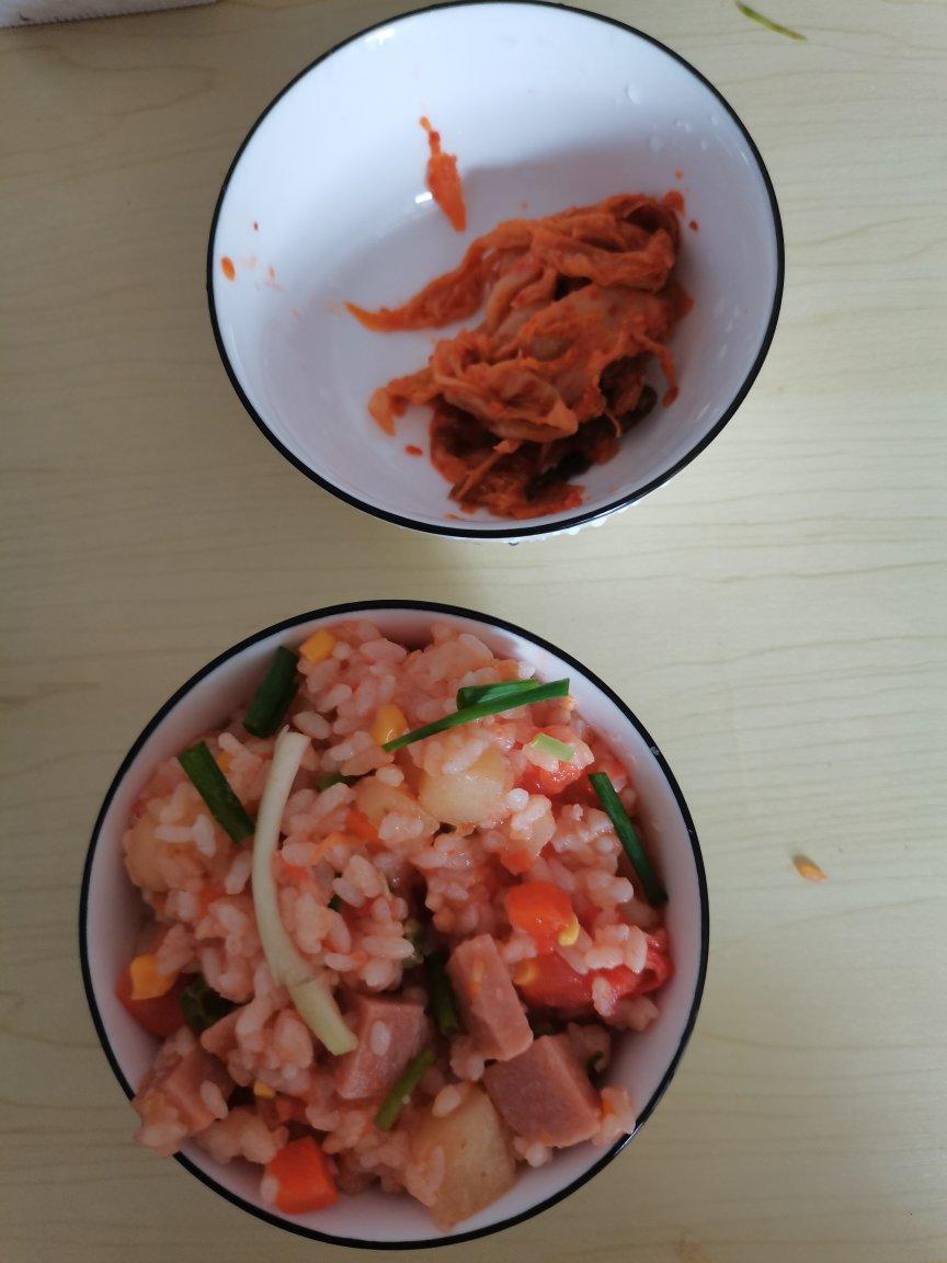 豪华版番茄腊肠焖饭