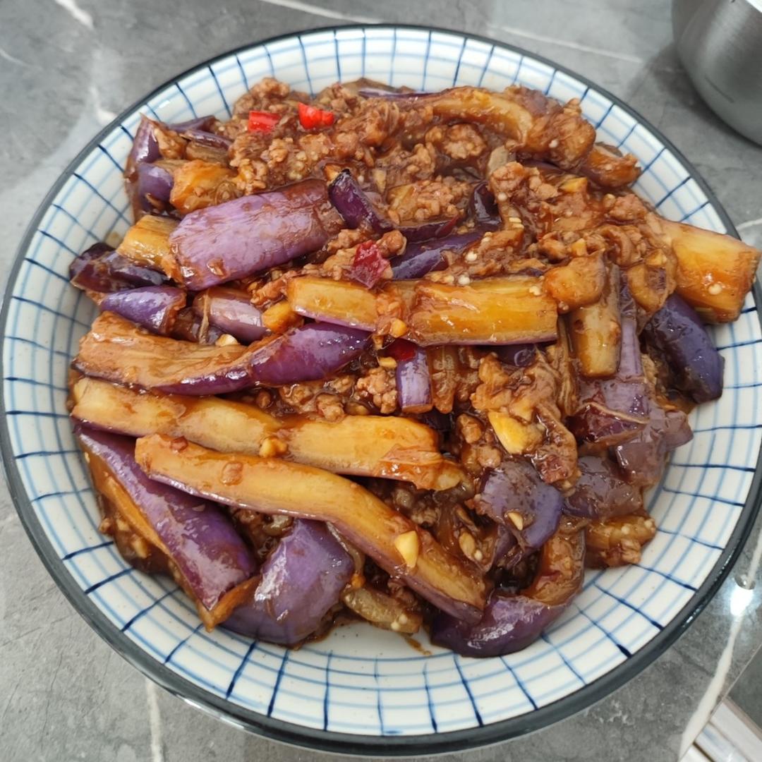 红烧肉沫茄子