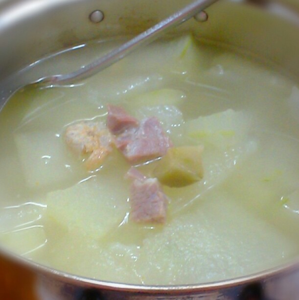 枫露茗做的咸肉冬瓜汤