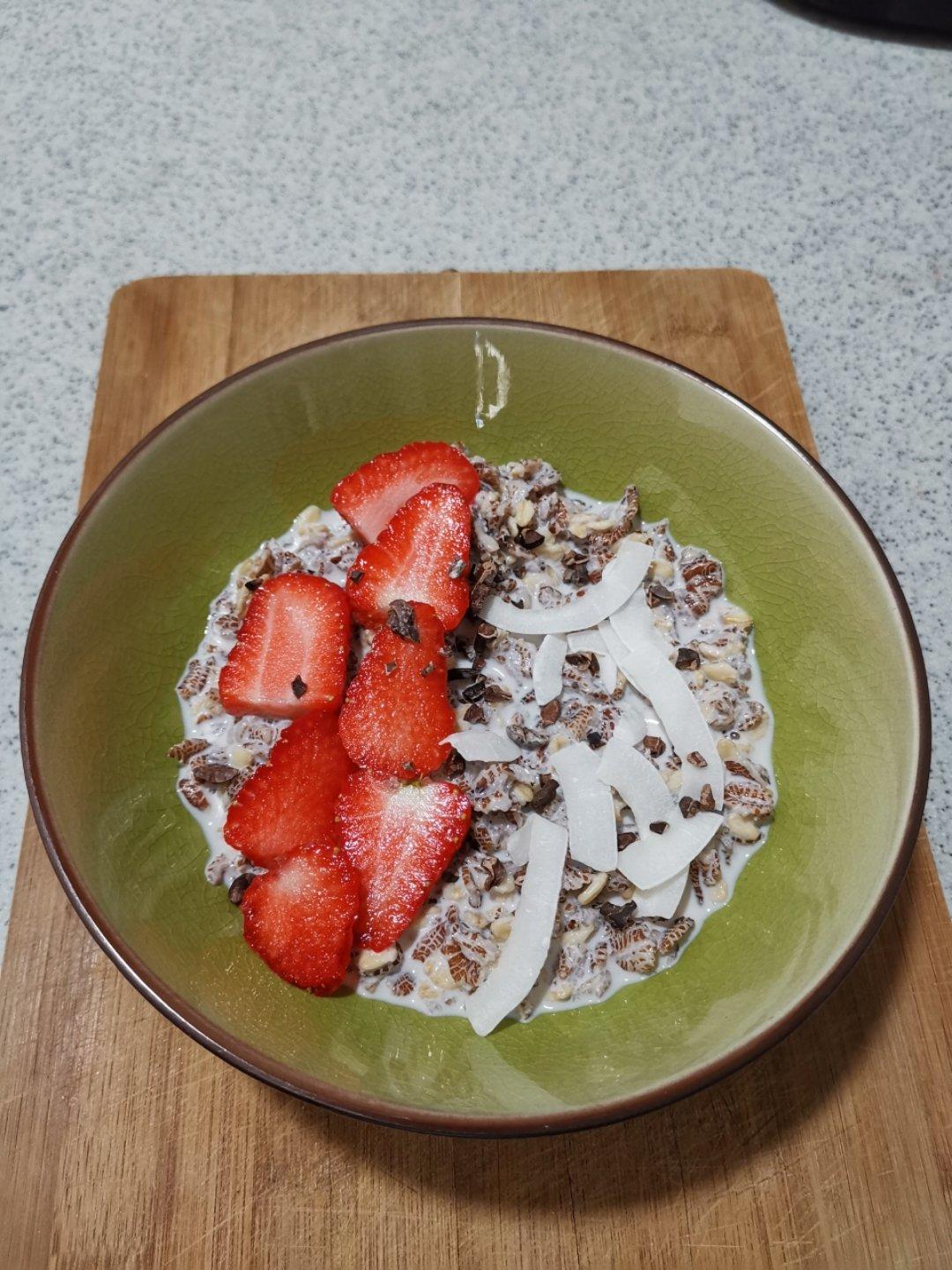 快手焖烧杯钢切燕麦牛奶粥【monbento焖烧杯】