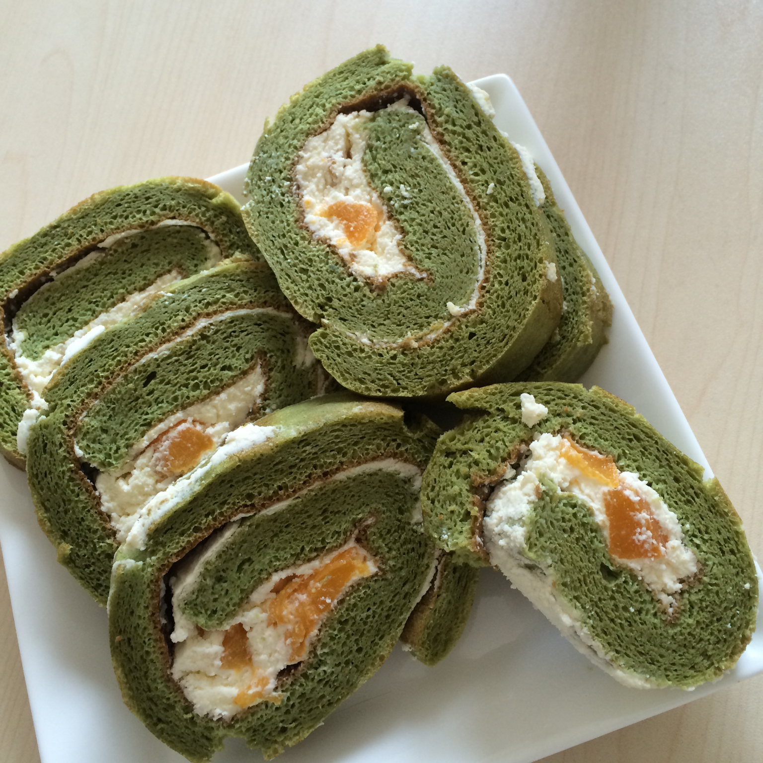 抹茶蜜豆蛋糕卷