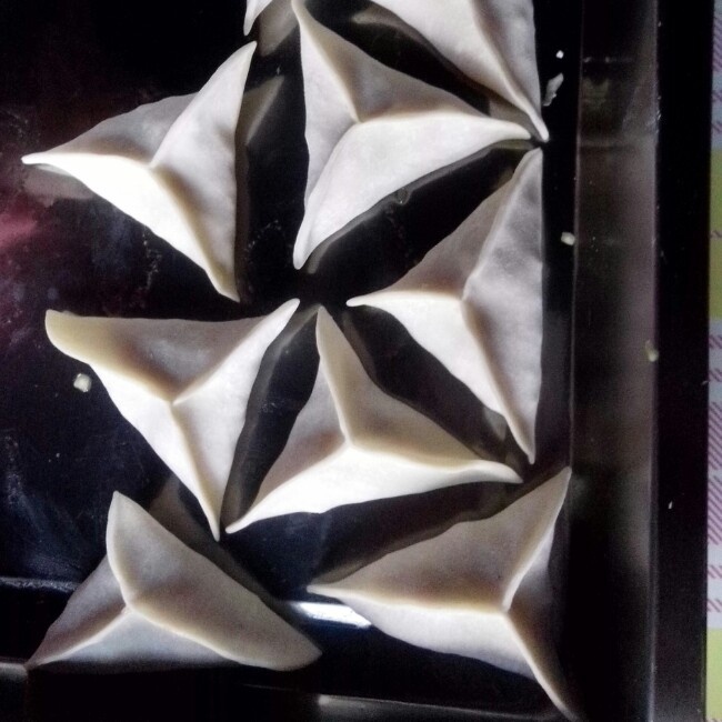 ╭ (￣▽￣)╯饺子包法