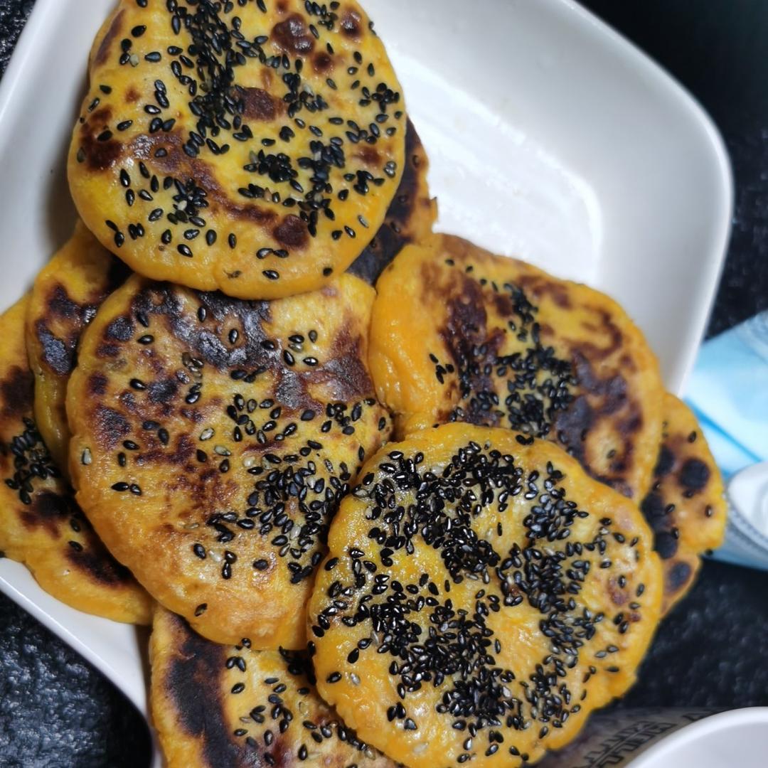 红薯糯米芝麻饼