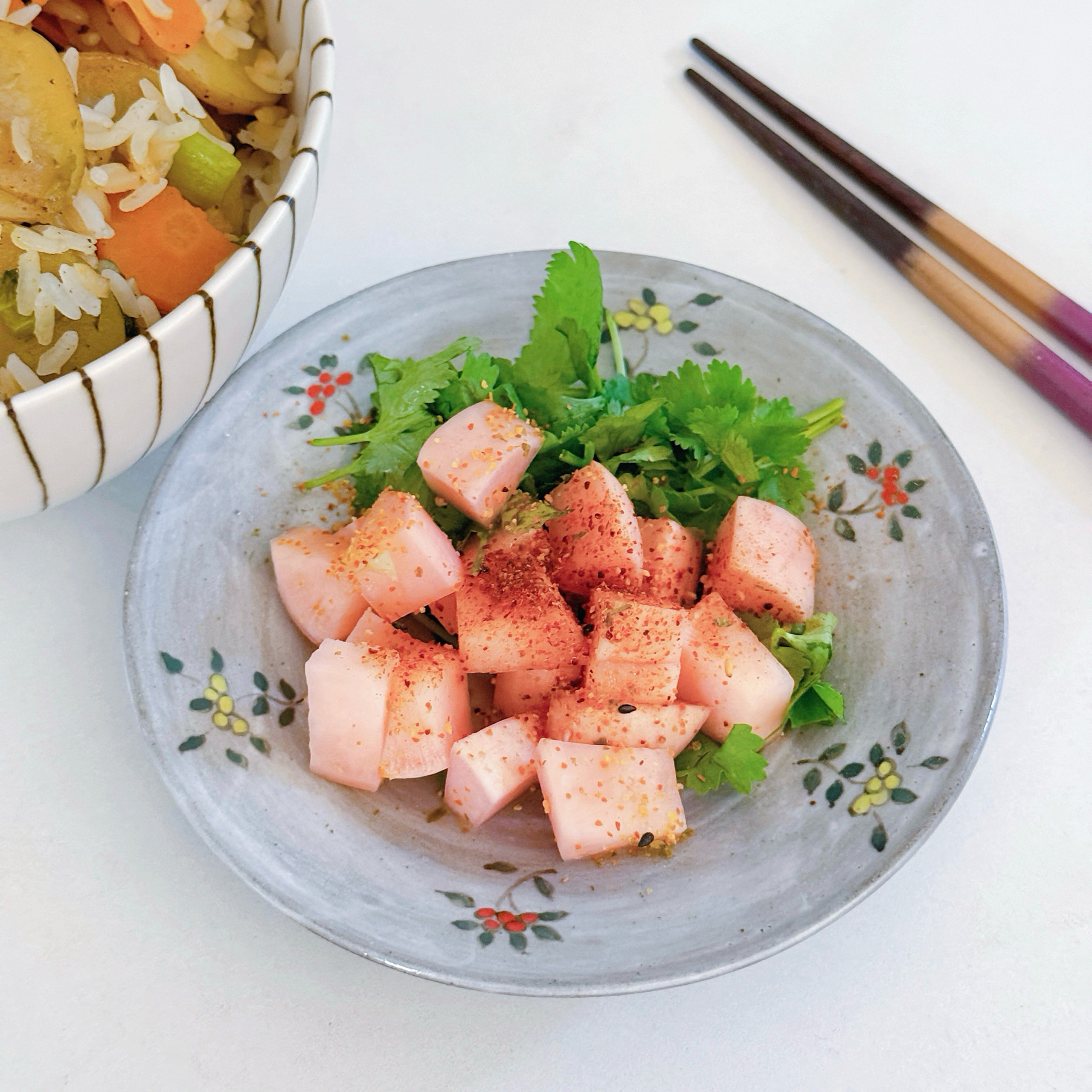 土豆栗子箜饭配泡萝卜（ref.小猪的蔬食magic）的做法 步骤11