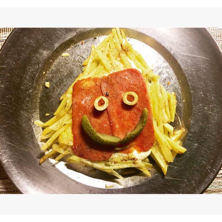 快手早餐—马铃薯火腿蛋