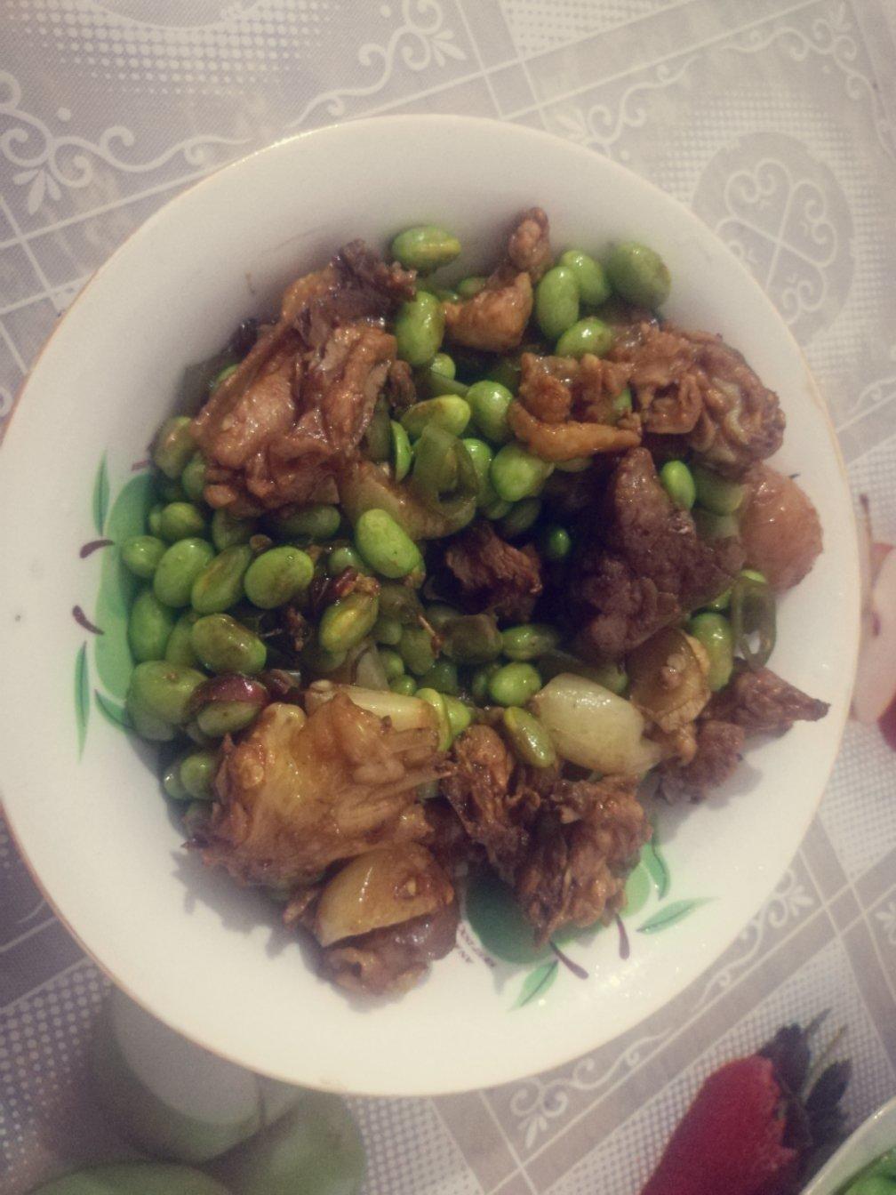 毛豆烧鸡